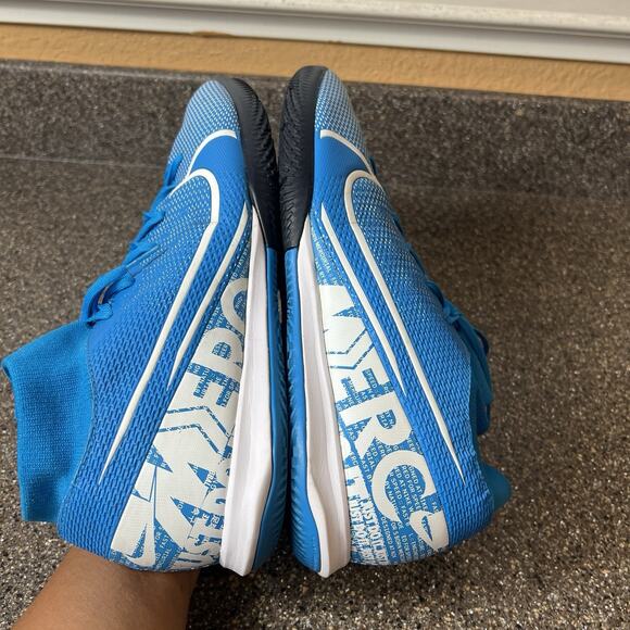 NIKE MERCURIAL SUPERFLY 7 ACADEMY IC INDOOR SOCCER MEN\'S SIZE 12 BLUE AT7979-414 main image 9